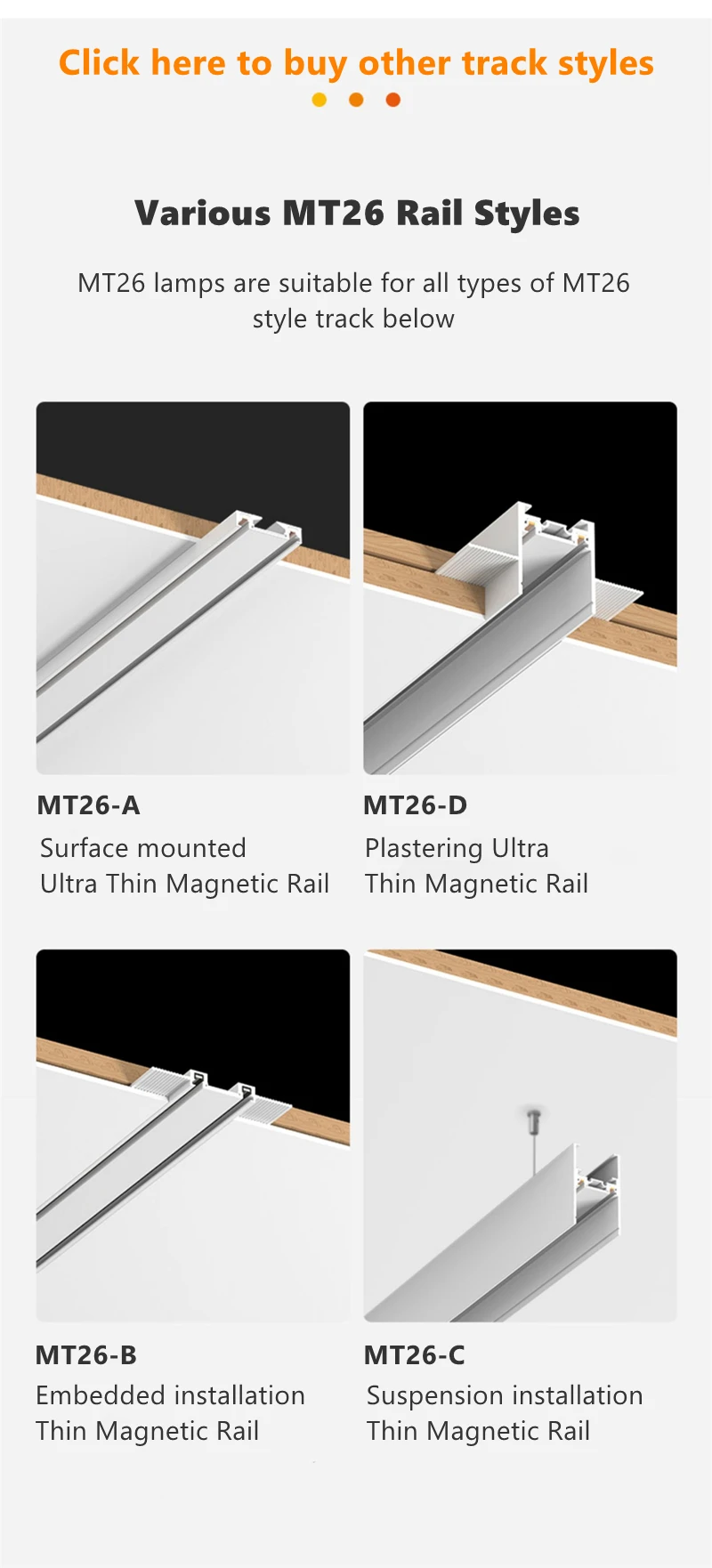 H6mm Ultra Thin Magnetic Track Light System 48V Living Room Ceiling Mount LED Ceiling Magnet Rail Lamp Spotlight Chandelier