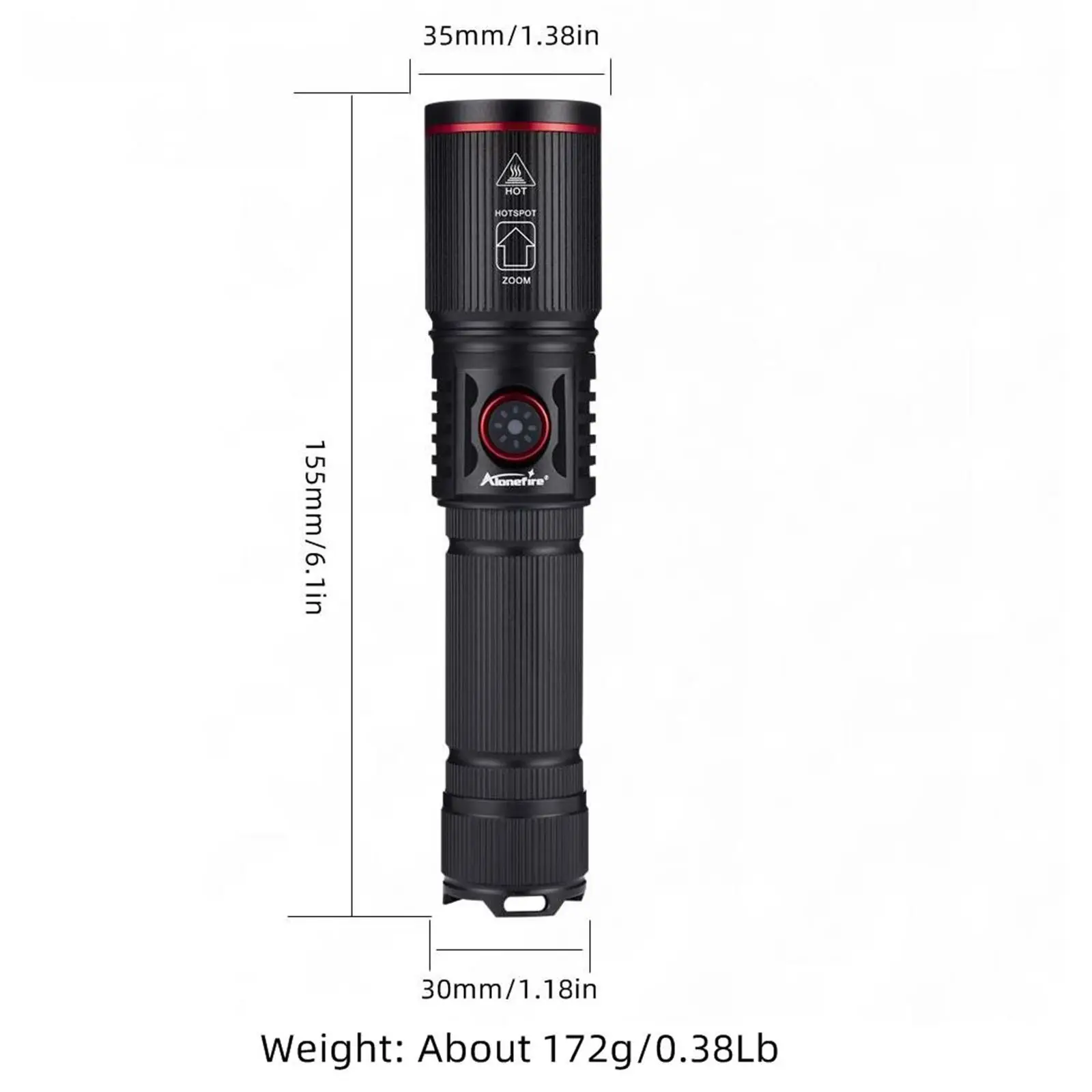 20W Zoom Round Beam Light LED High Power Flashlight USB Rechargeable Torch Camping Outdoor Hunting Fishing Walking Lighting Lamp