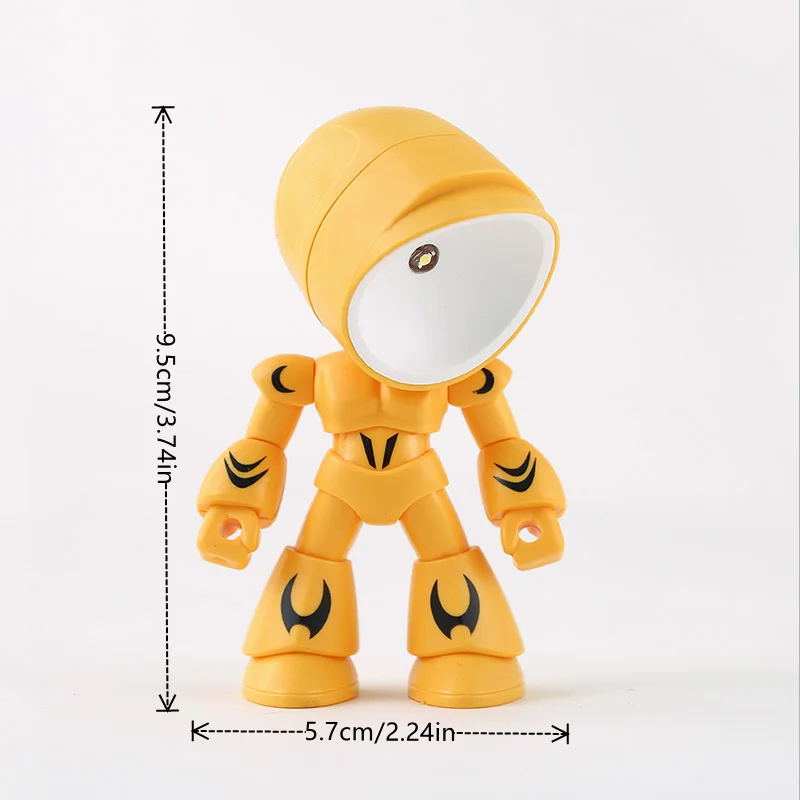 Mini Night Light LED Cartoon Cute Hero Police Desk Lamp Desktop Ornament Bedside Bedroom Table Lights Children Boy Holiday Gifts