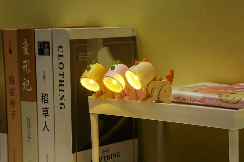 Mini Night Light LED Cartoon Cute Hero Police Desk Lamp Desktop Ornament Bedside Bedroom Table Lights Children Boy Holiday Gifts