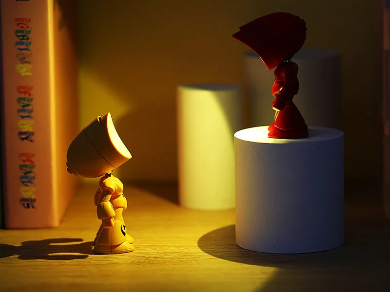 Mini Night Light LED Cartoon Cute Hero Police Desk Lamp Desktop Ornament Bedside Bedroom Table Lights Children Boy Holiday Gifts