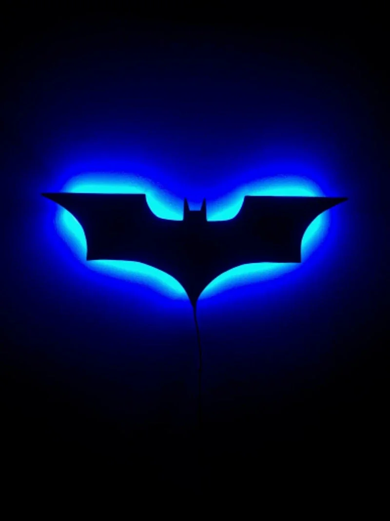 Creative 3D Bat Wall Lamp RGB Bedside Decorative LED Mirror Light with Remote Control for Bedroom Living Room Porch Passage