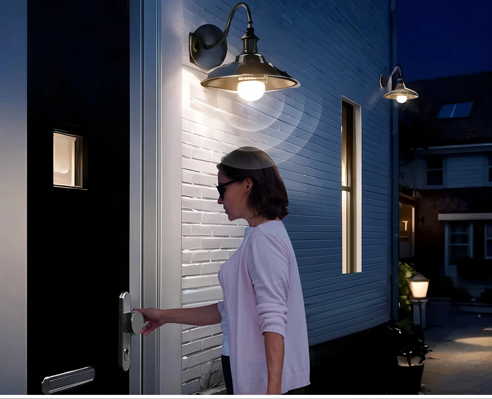 Microwave Radar Detection LED Night Light Bulb 220V E27 12W Radar Motion Induction Lamp Built-in Radar/Light Sensors For Stairs