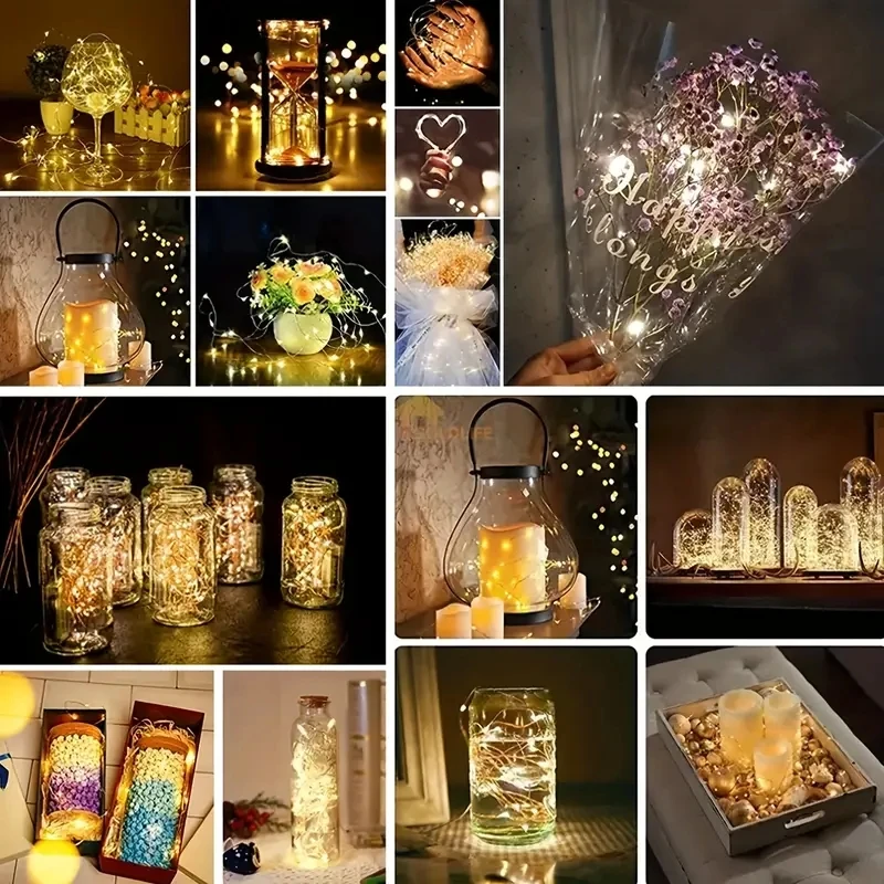 30 Packs Fairy Tale Lamp Battery Operated String Light 20 LED Mini String Light Waterproof For Wedding Party DIY Bedroom Decor