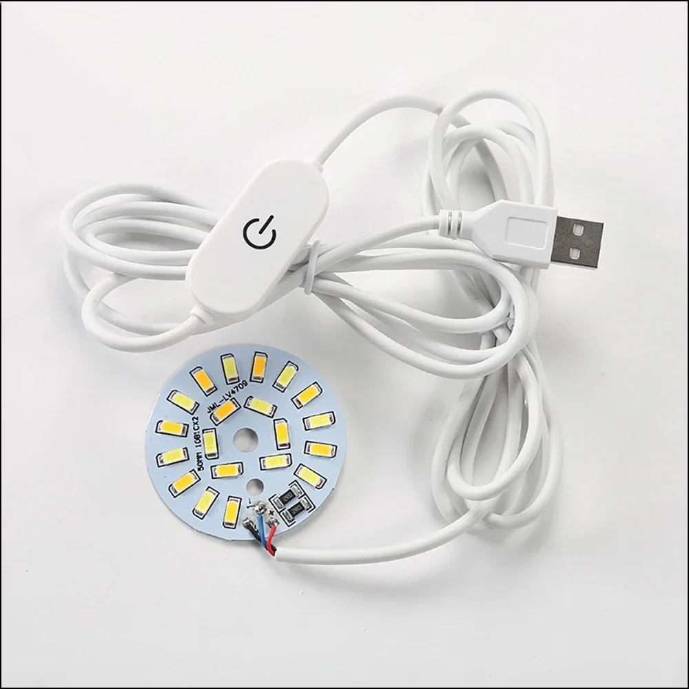1.5m Line Length DC 5V USB LED Lights 3 Colors 3W 10W Desk Book Lamp with Touch Switch Dimmable Bedroom Reading USB Night Light