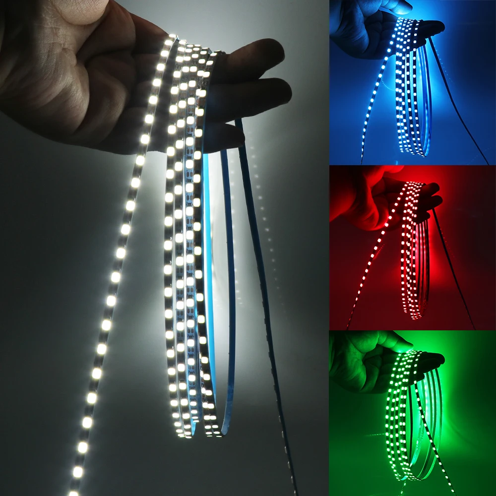 5V 2835 LED Strip Light 3mm 5mm 8mm PCB Width 120Leds/m Flexible LED Tape Ribbon Diode USB/2PIN Wire Led Lights for Room Decor