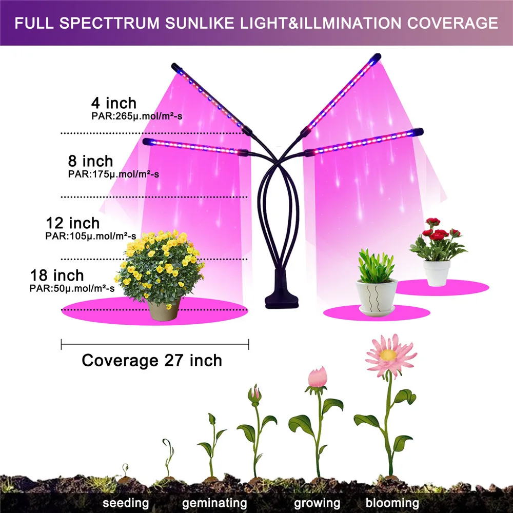 5v USB LED Plant Grow Light Full Spectrum Hydroponic Bulb LED Indoor Plant Light Greenhouse Vegetable Flower Grow Light Grow Box