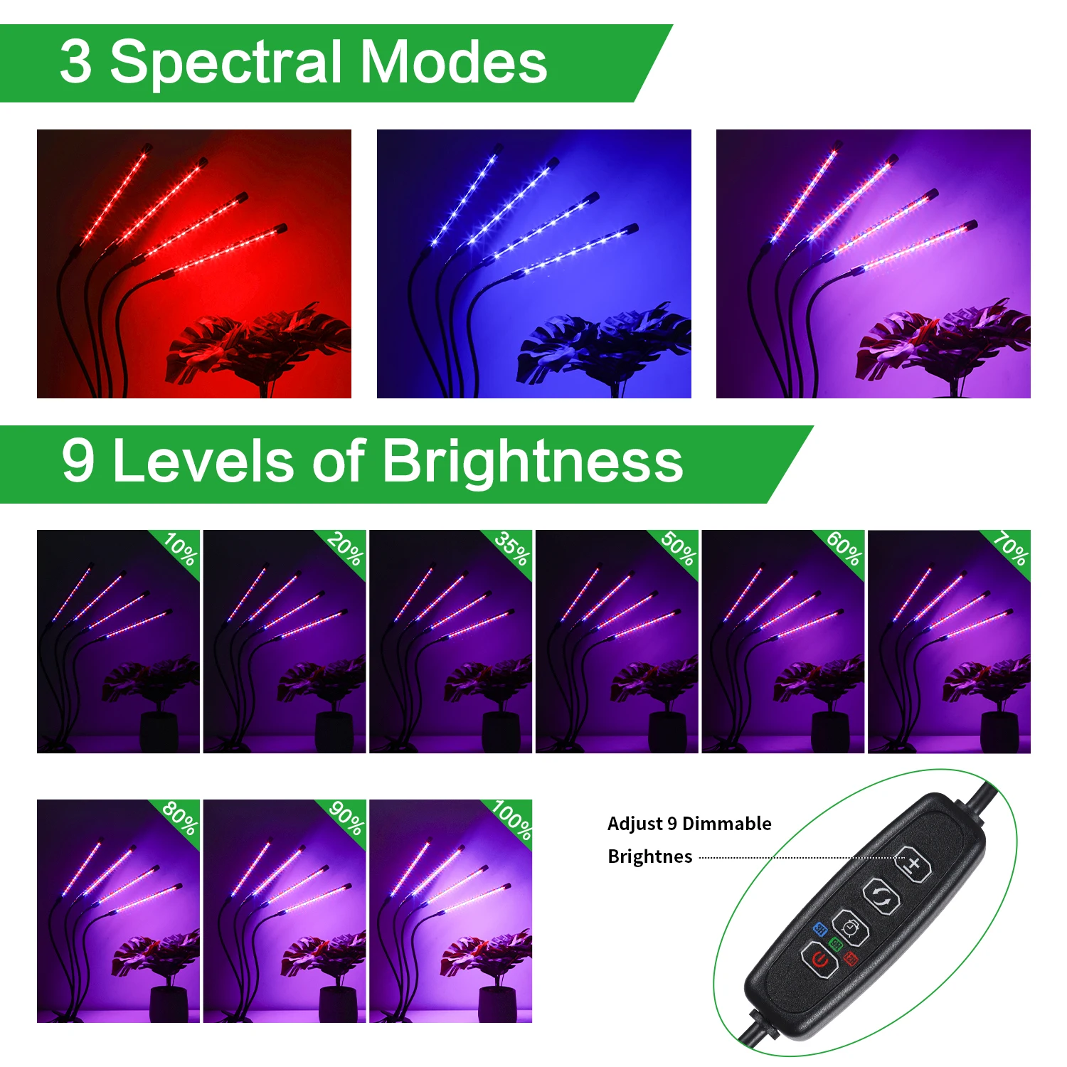 5v USB LED Plant Grow Light Full Spectrum Hydroponic Bulb LED Indoor Plant Light Greenhouse Vegetable Flower Grow Light Grow Box