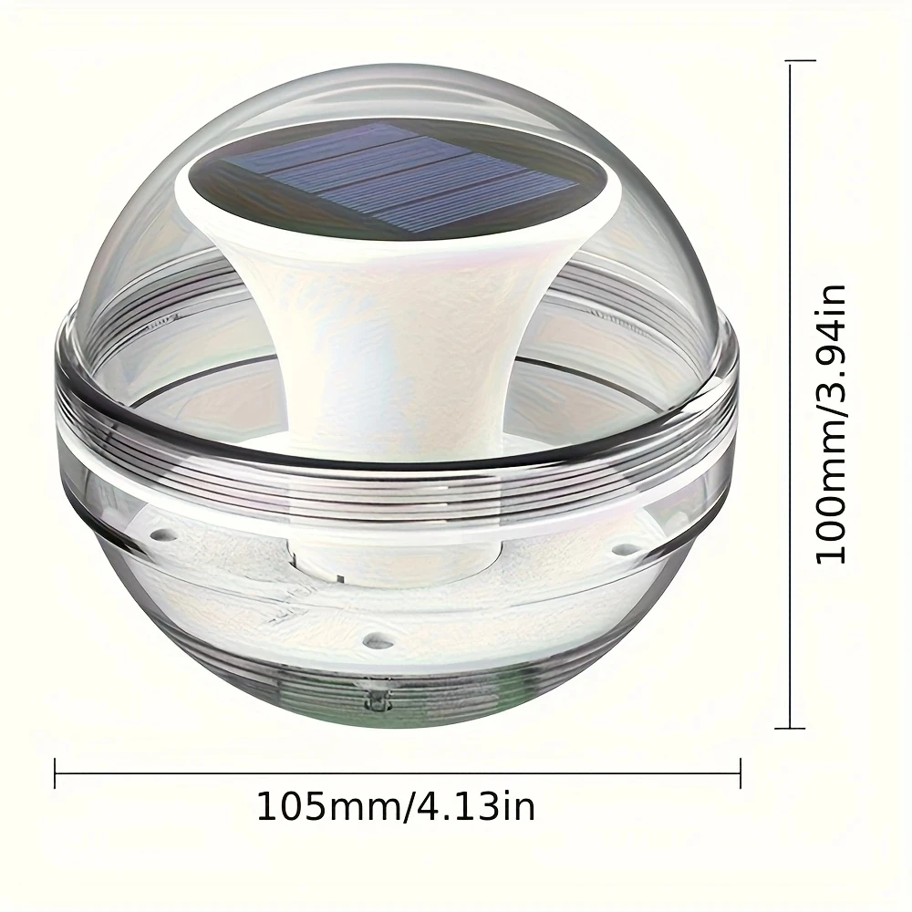 Led Solar Floating Lamp Swimming Pool Ball Solar Panel Powered Pond Drift Waterproof Glow Show Disco Color Changing Light