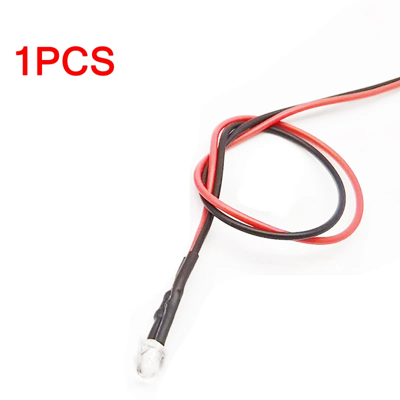 10PCS 5mm LED 5-12V 20cm Pre-wired White Red Green Blue Yellow UV RGB Diode Lamp Decoration Light Emitting Diodes Pre-soldered