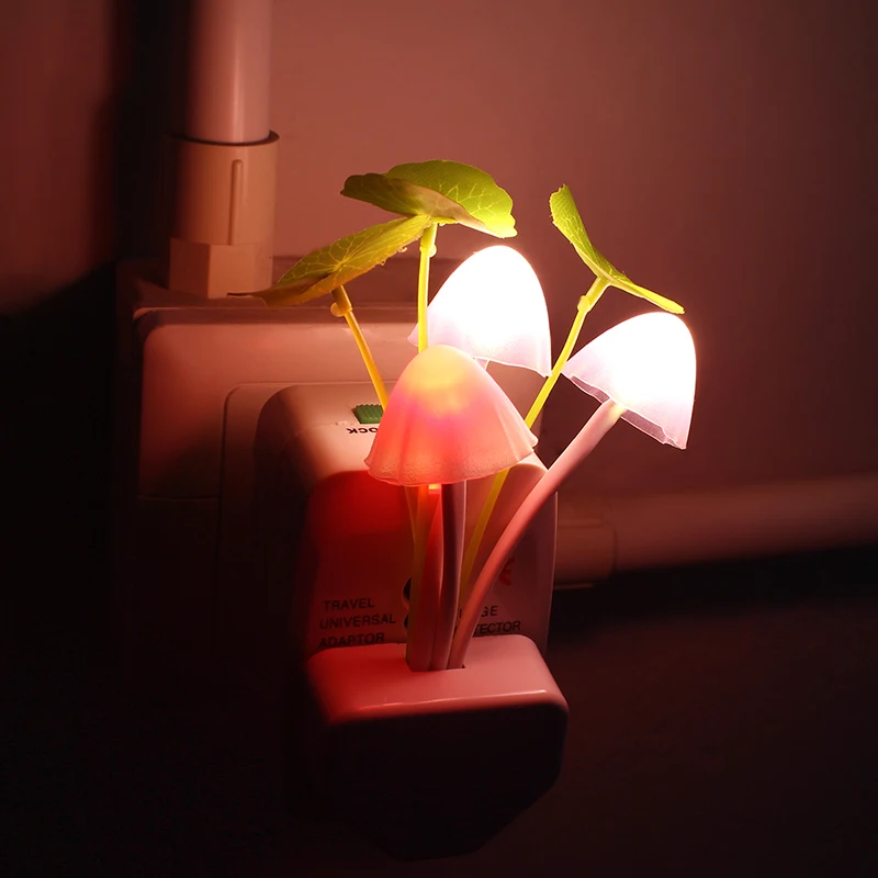 European Plug Sensor LED Beautiful Light Sensor Romantic abajur infantil Mushroom Night Light Dreambed Illumination