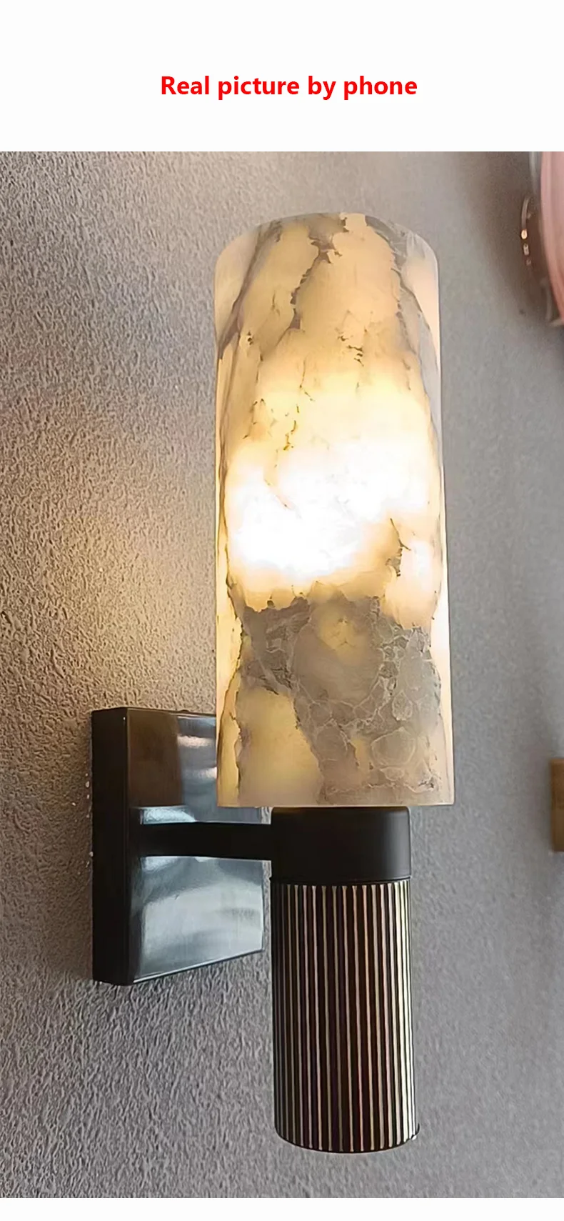 Modern Luxury Natural Marble Wall Lamp Living Room Bedside Bedroom Decoration LED Light Fixtures Vintage Sconce Home-appliance