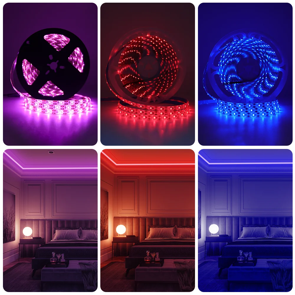 5V 2835 LED Strip Light USB 60Leds/m Flexible Fita Led Tape With Switch White Warm White Waterproof LED Lights for Room Decor