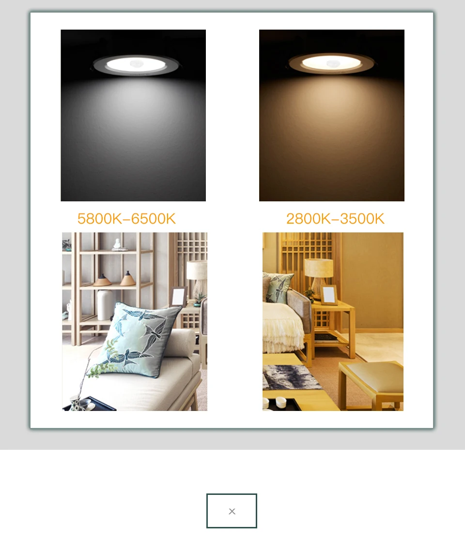 20W 15W 10W 5W PIR Motion Sensor Downlight AC85-265V Recessed Ceiling Light For Corridor Living Room Kitchen Decor Lighting