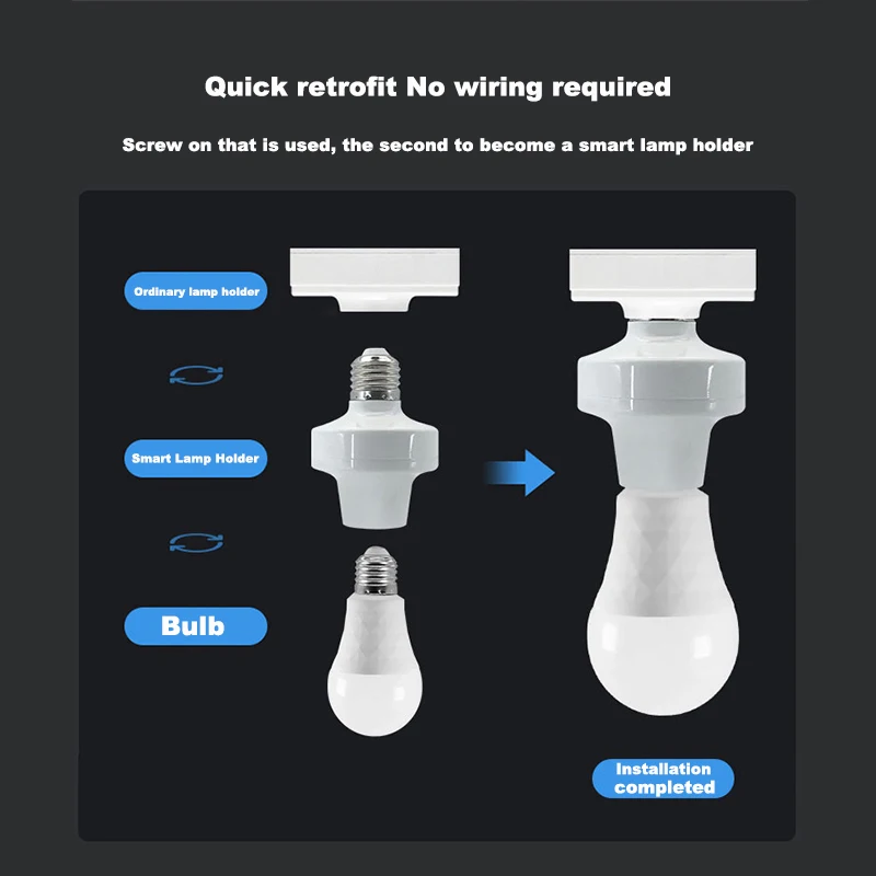EWelink Mini E27 Wifi Lamp Holder Remote Control APP Smart Home Light Bulbs Adapter Via Alexa Google Home Voice Control