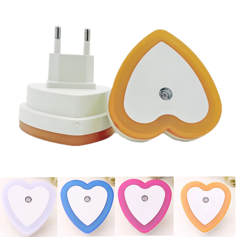 Mini LED Night Light EU/US Plug in Dusk to Dawn Sensor Wall Nights Lamp Square for Bedroom Hallway Stairs Corridor 110V 220V