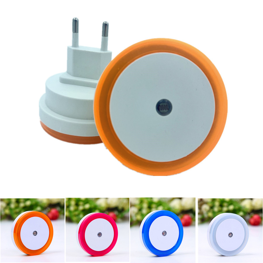 Mini LED Night Light EU/US Plug in Dusk to Dawn Sensor Wall Nights Lamp Square for Bedroom Hallway Stairs Corridor 110V 220V