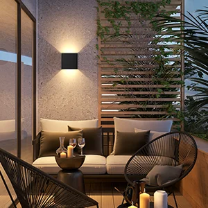 LED Wall Sconces 6W Modern Indoor Outdoor IP65 Wall Lamp, Up Down Wall Mount Lights for Living Room Hallway Bedroom