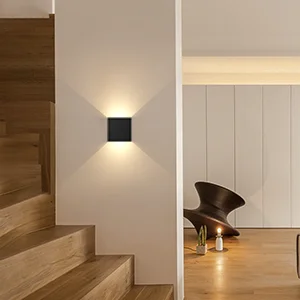 LED Wall Sconces 6W Modern Indoor Outdoor IP65 Wall Lamp, Up Down Wall Mount Lights for Living Room Hallway Bedroom