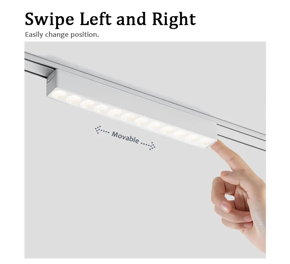 6MM Thin Smart Tuya Zigbee Dimmable Ceiling Surface Mount Magnetie Track Light System Black White Slim Lamp Safe DC48V for Home