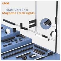 6MM Thin Smart Tuya Zigbee Dimmable Ceiling Surface Mount Magnetie Track Light System Black White Slim Lamp Safe DC48V for Home