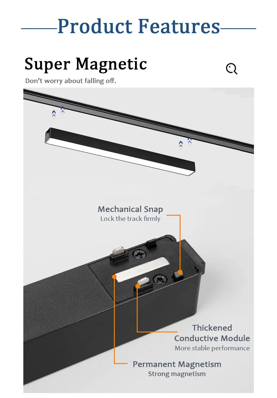 6MM Thin Smart Tuya Zigbee Dimmable Ceiling Surface Mount Magnetie Track Light System Black White Slim Lamp Safe DC48V for Home