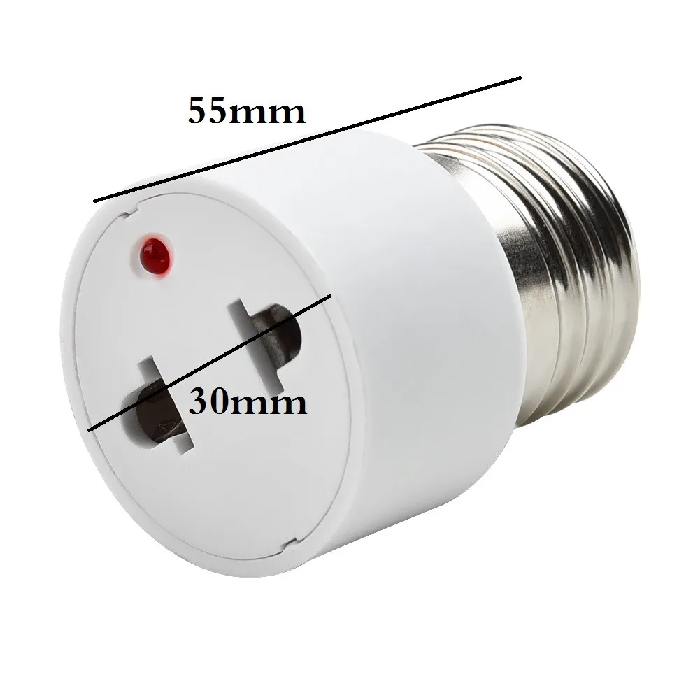 1pc Hot Sell Practical White E27 Plug Bulb Holder Light Fixture Bulb Base Adapter Lamp Socket U S /EU