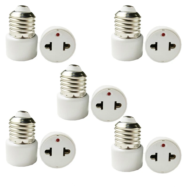 1pc Hot Sell Practical White E27 Plug Bulb Holder Light Fixture Bulb Base Adapter Lamp Socket U S /EU