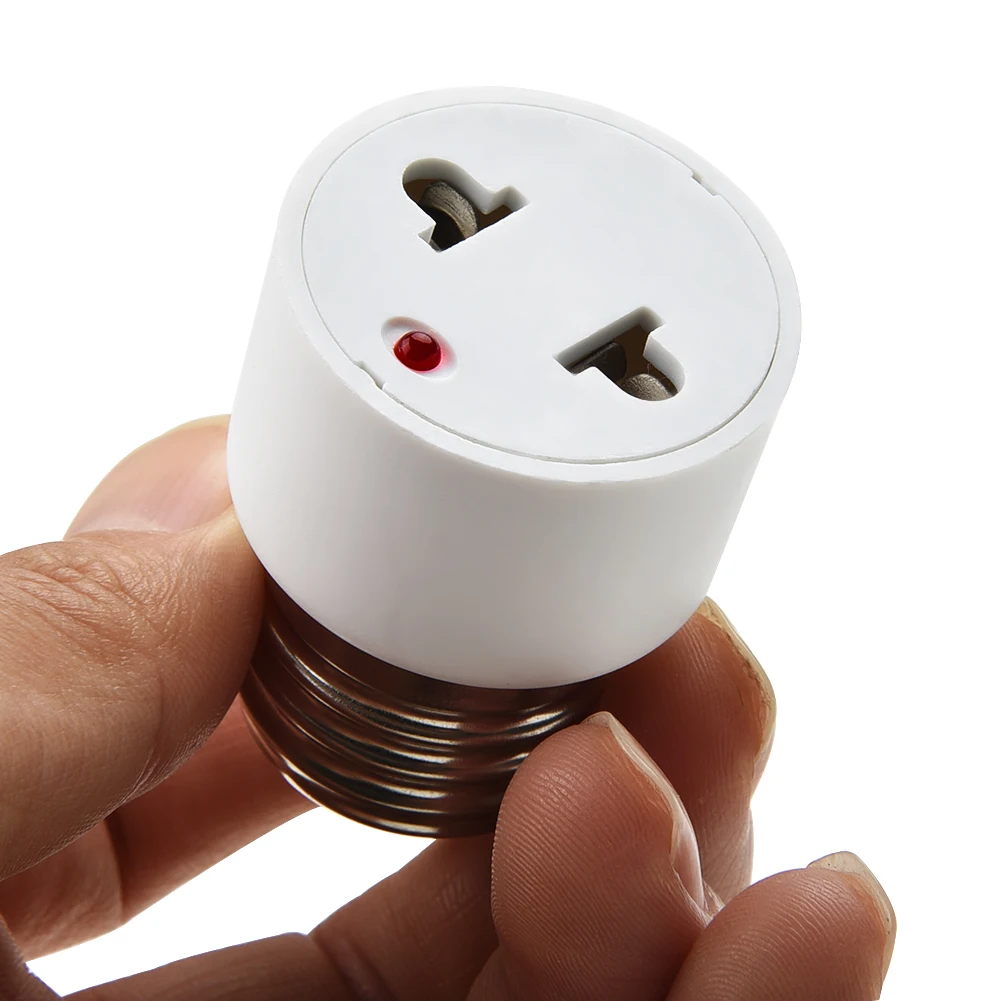 1pc Hot Sell Practical White E27 Plug Bulb Holder Light Fixture Bulb Base Adapter Lamp Socket U S /EU