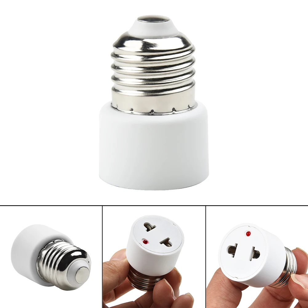 1pc Hot Sell Practical White E27 Plug Bulb Holder Light Fixture Bulb Base Adapter Lamp Socket U S /EU