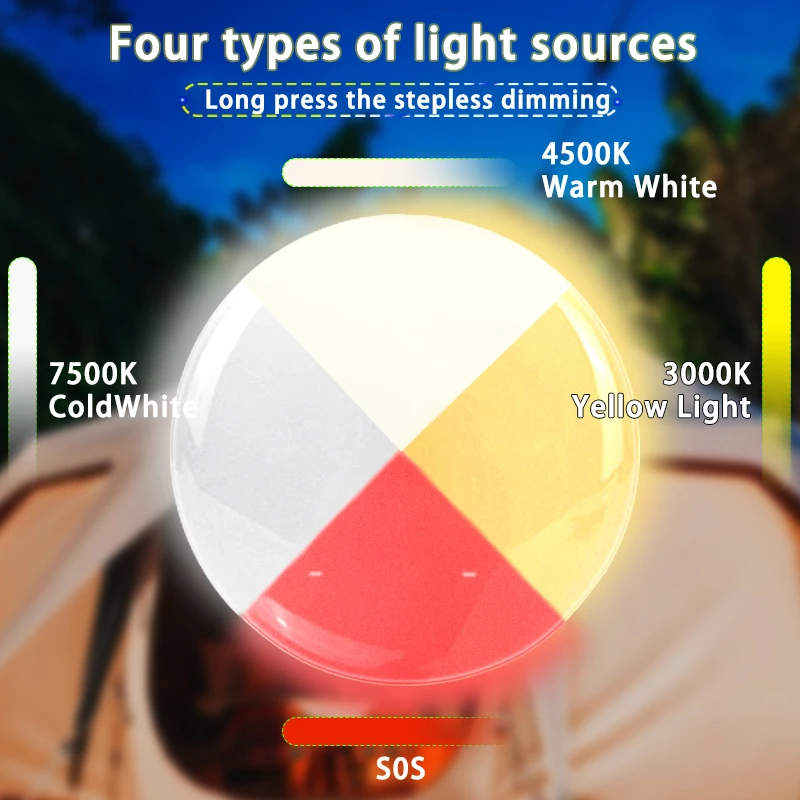 MOSLIGHTING Solar Chargin Tent Strong Light with Magnet Zoom Portable Torch Camping lantern Work Maintenance Lighting 80W LED