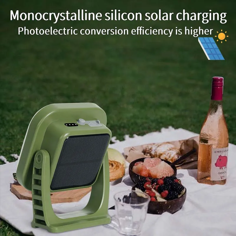 MOSLIGHTING Solar Chargin Tent Strong Light with Magnet Zoom Portable Torch Camping lantern Work Maintenance Lighting 80W LED