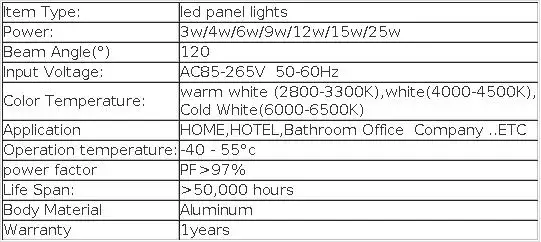 Ultra Thin Design Dimmable 3W 6W 9W12W 15W 25W LED Ceiling Recessed Grid Downlight Square LED Panel Light Free Shipping