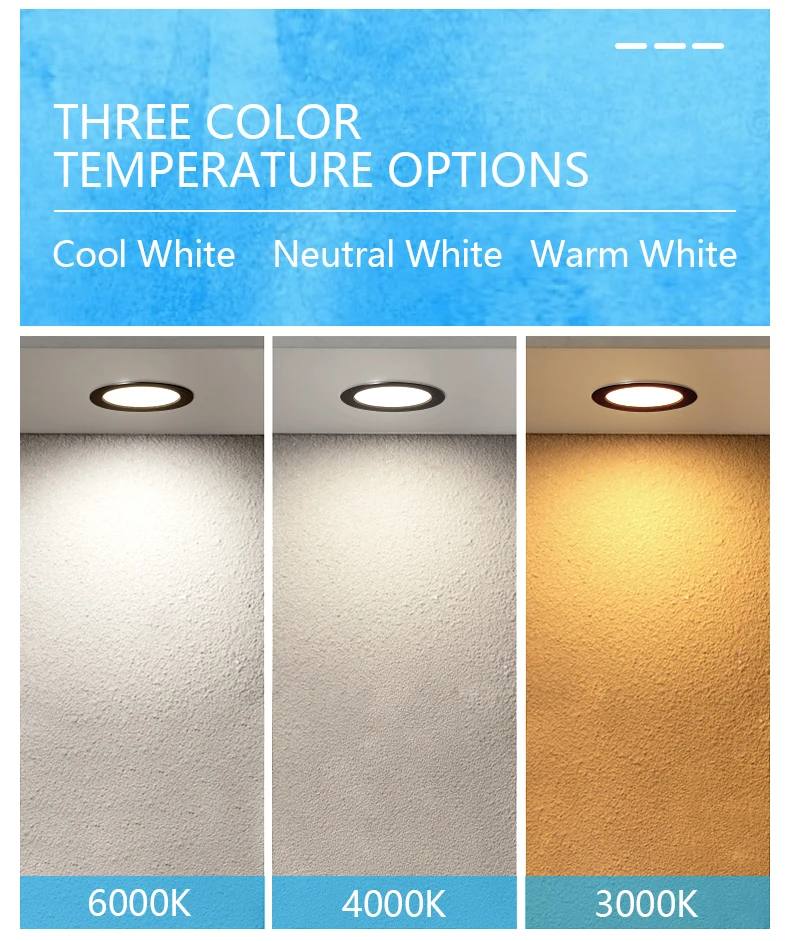 LED Downlight Ceiling Light Black Lamps Waterproof 5W 9W 12W 15W 18W AC 220V 230V 110V Spot IP65 LED Downlight Lamp