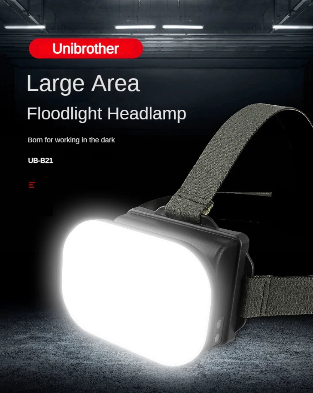 Large Area Floodlight Headlamp 8800mAh High Powerful Rechargeable Led Head Flashlight Camping Lantern for Fishing Hiking Hunting
