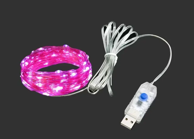 Led silver line Fairy Lights USB Powered LED String Lights Holiday Outdoor Lamp Garland Luces for Christmas Party Wedding Decor