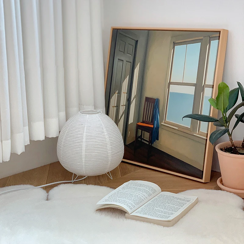 Nordic LED Table Lamp Interior Lighting Wabi Sabi Style Table Light Bedside Bedroom Living Study Home Decoration Desk Lamps