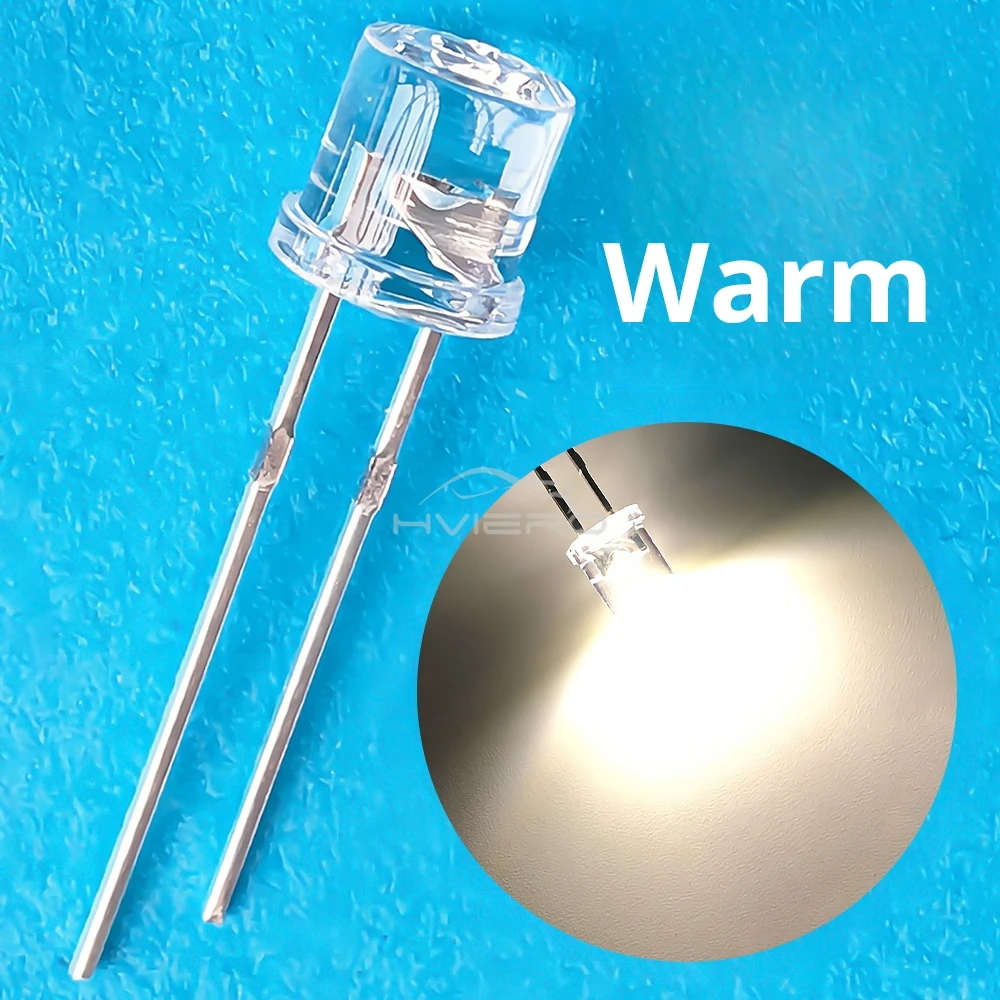 10/100X Min F5 5mm Flat Top White Pink Yellow Blue Wide Angle Light Diode Water Clear LED Bead Ultra Bright Bulb Emitting Lamp
