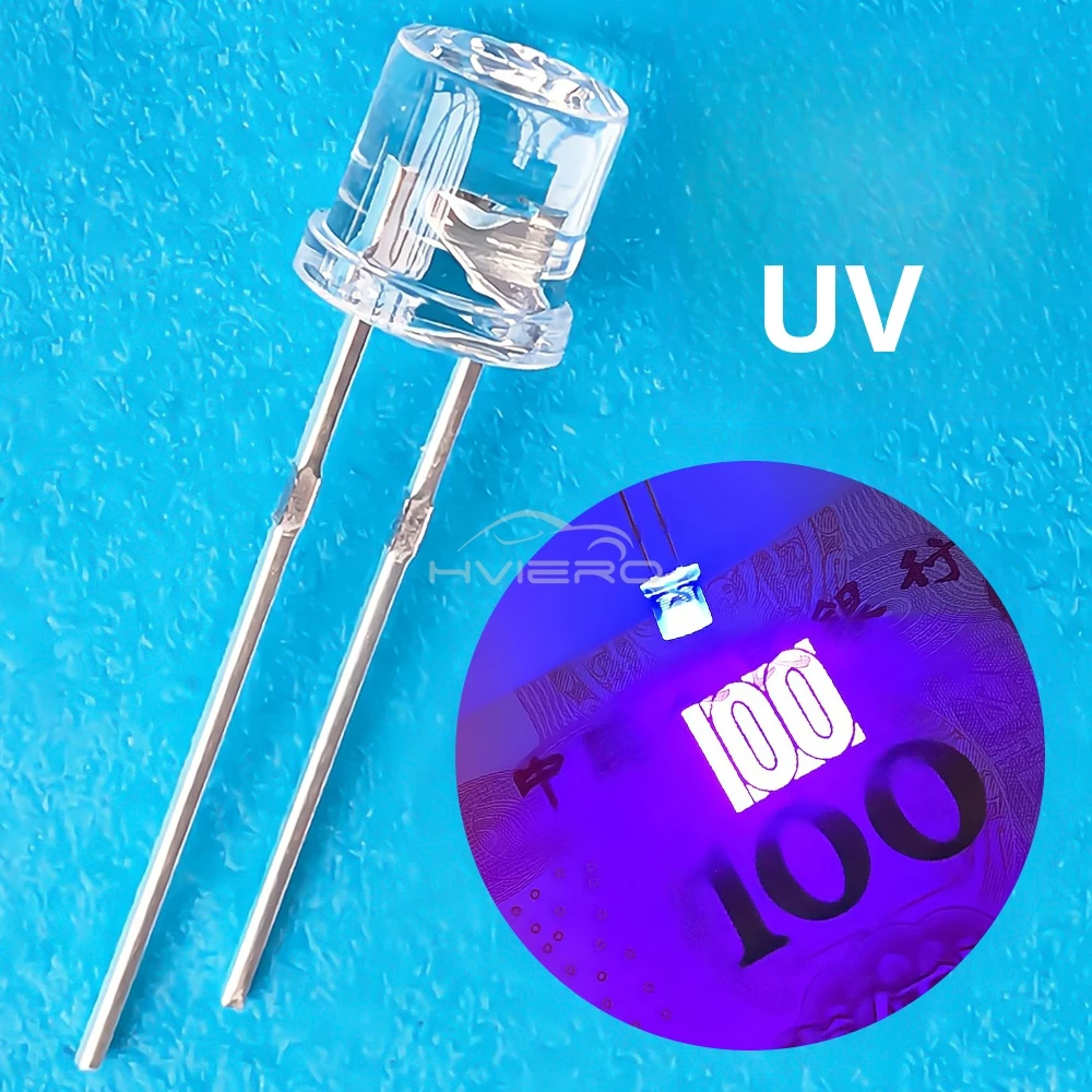 10/100X Min F5 5mm Flat Top White Pink Yellow Blue Wide Angle Light Diode Water Clear LED Bead Ultra Bright Bulb Emitting Lamp
