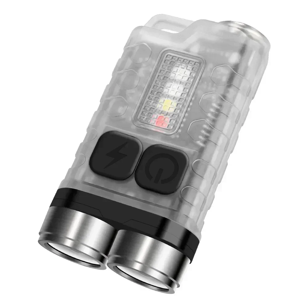 V3 EDC Flashlight Keychain Light 900 Lumens Handheld Portable Super Bright TYPE-C USB Charging Port Emergency Work Camping Light