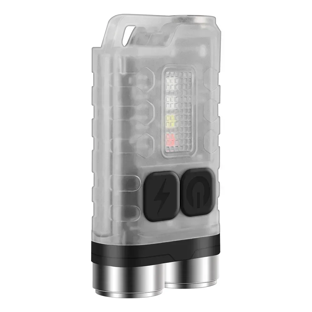 V3 EDC Flashlight Keychain Light 900 Lumens Handheld Portable Super Bright TYPE-C USB Charging Port Emergency Work Camping Light