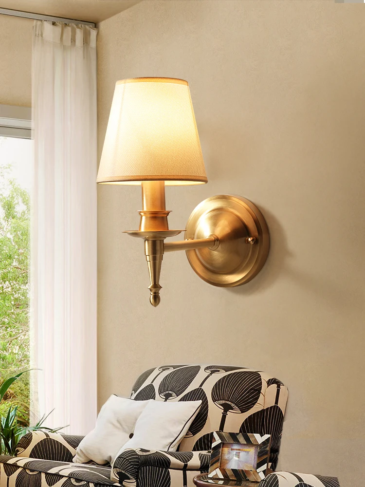 Full Copper American Wall Lamp Mirror Light Modern Led Wall Light for Home Decor Living Room Bedroom Sconce Industrial Luminaire