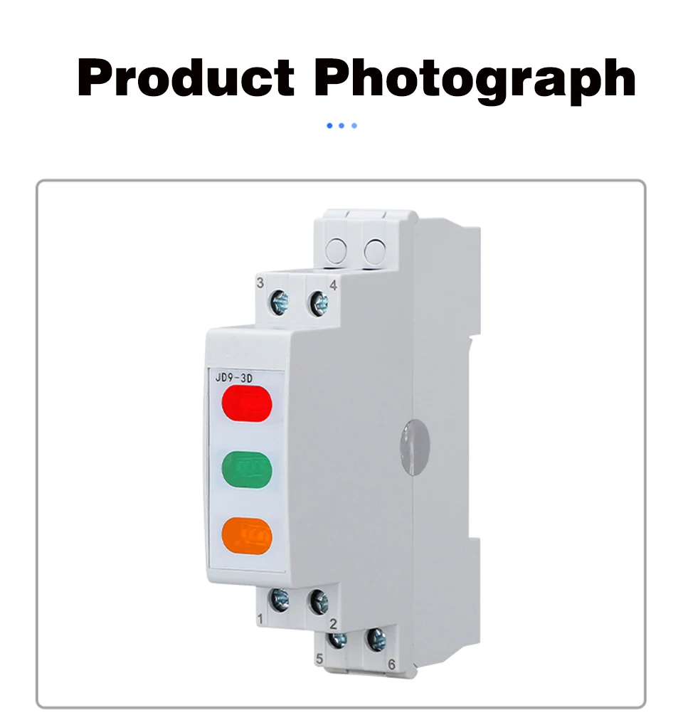 Din Rail type Power indicator light LED signal light 220v 24v Distribution box Thin Style 1P Warning lights red green Display