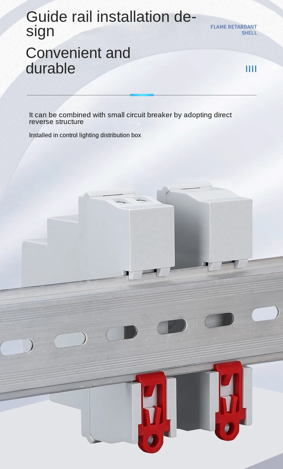 Din Rail type Power indicator light LED signal light 220v 24v Distribution box Thin Style 1P Warning lights red green Display