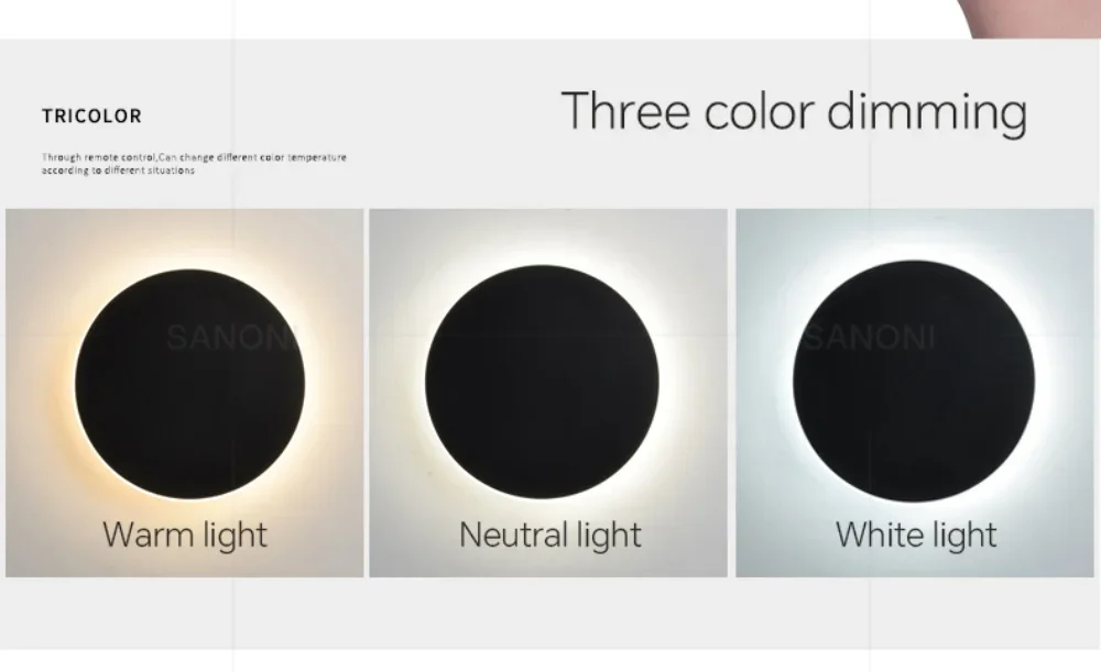 LED Round Wall Lamps Lighting Touch Switch Porch Sensor Interior Modern Minimalist Style Bedroom Stair Background Wall Sconces