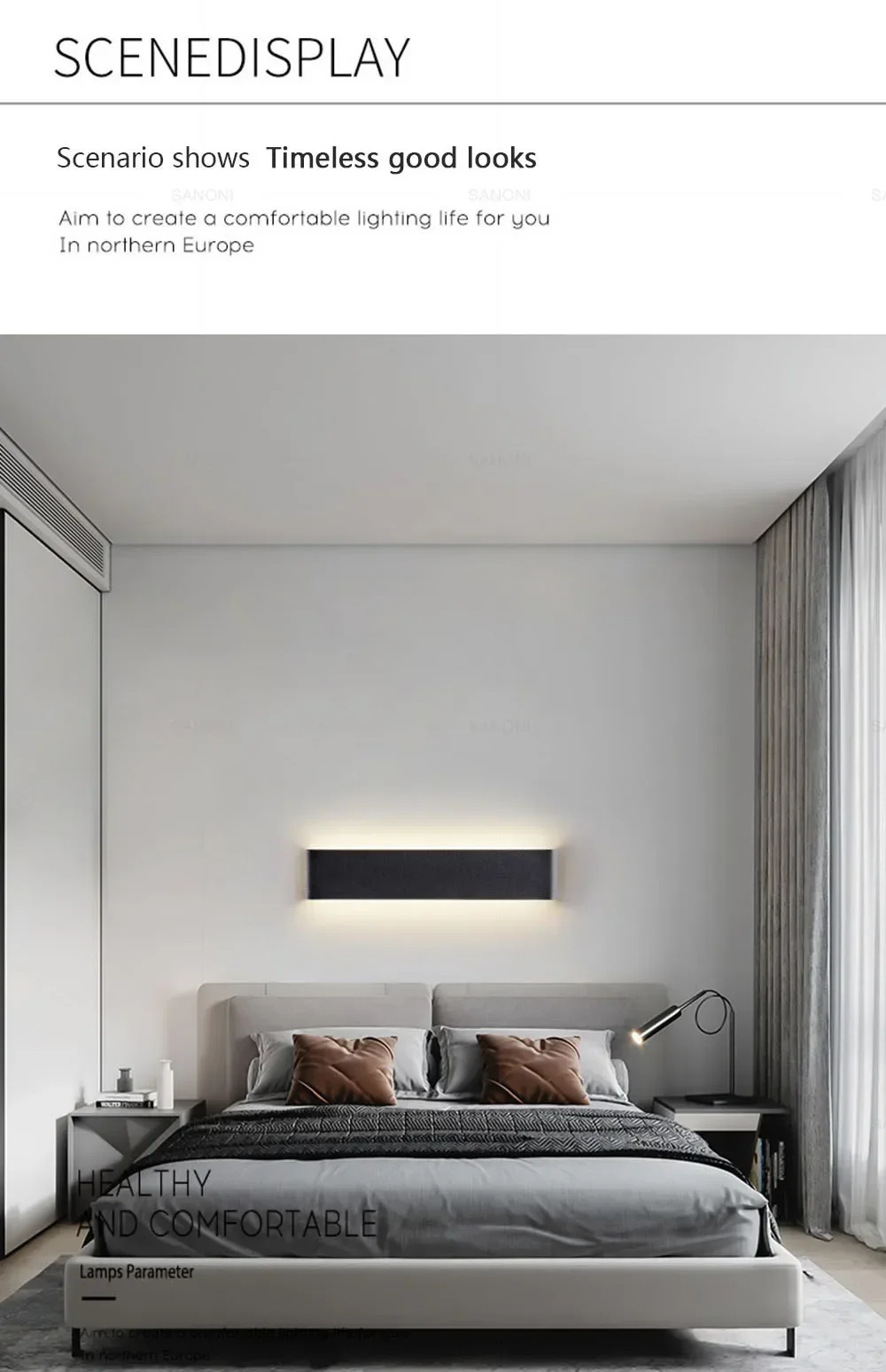Modern LED Wall Lamp for Bedside Living Room Stairs Aisle Bathroom Home Decorations Wall Sconce Indoor Lighting Fixture Luster