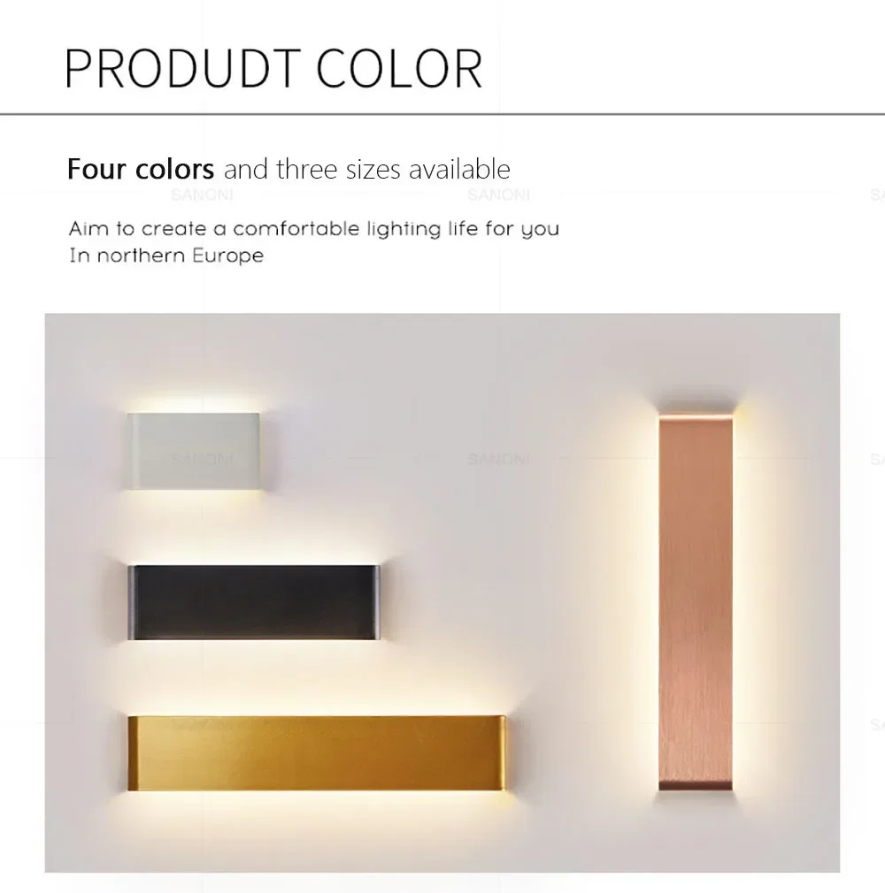 Modern LED Wall Lamp for Bedside Living Room Stairs Aisle Bathroom Home Decorations Wall Sconce Indoor Lighting Fixture Luster