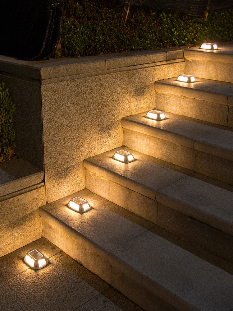 Solar Driveway Lights Marine Dock Lights, 9 Colors in 1, Aluminum Driveway Markers Deck Lights Solar Powered Outdoor Waterproof