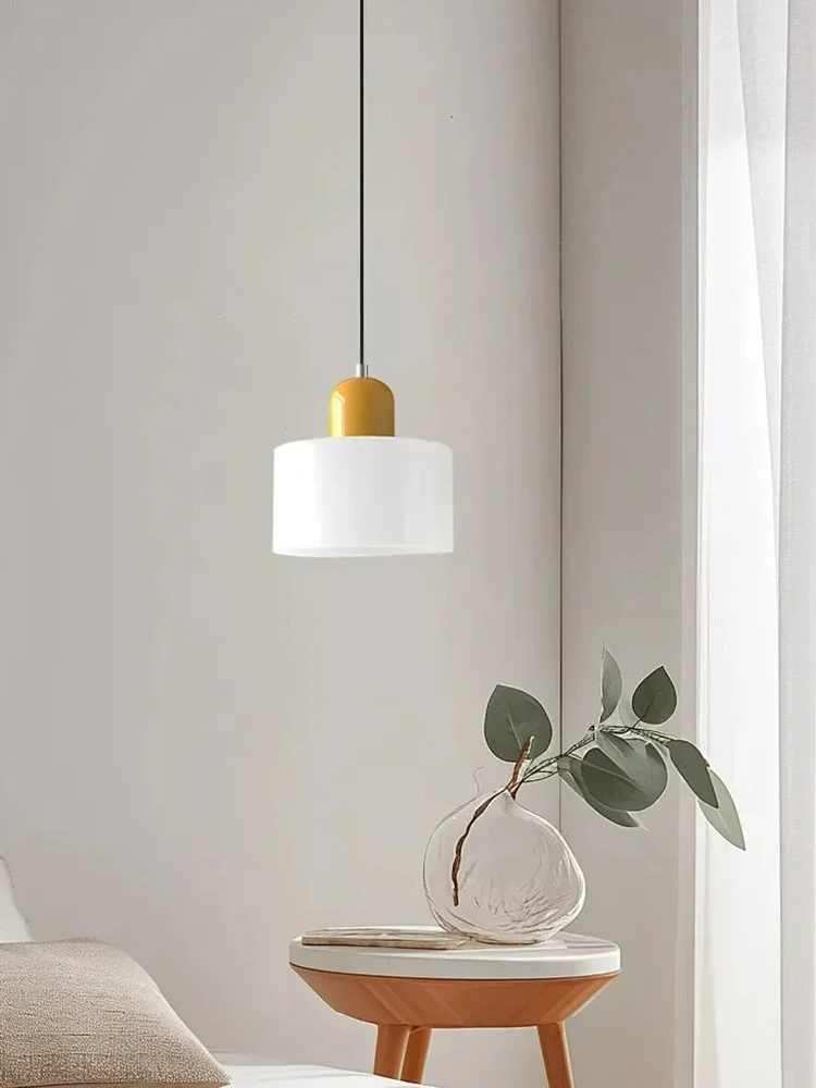 Nordic Modern Glass Bedroom Bedside Long Line Small Chandelier Restaurant Bar Chandelier Simple Lighting Atmosphere Lamp E27