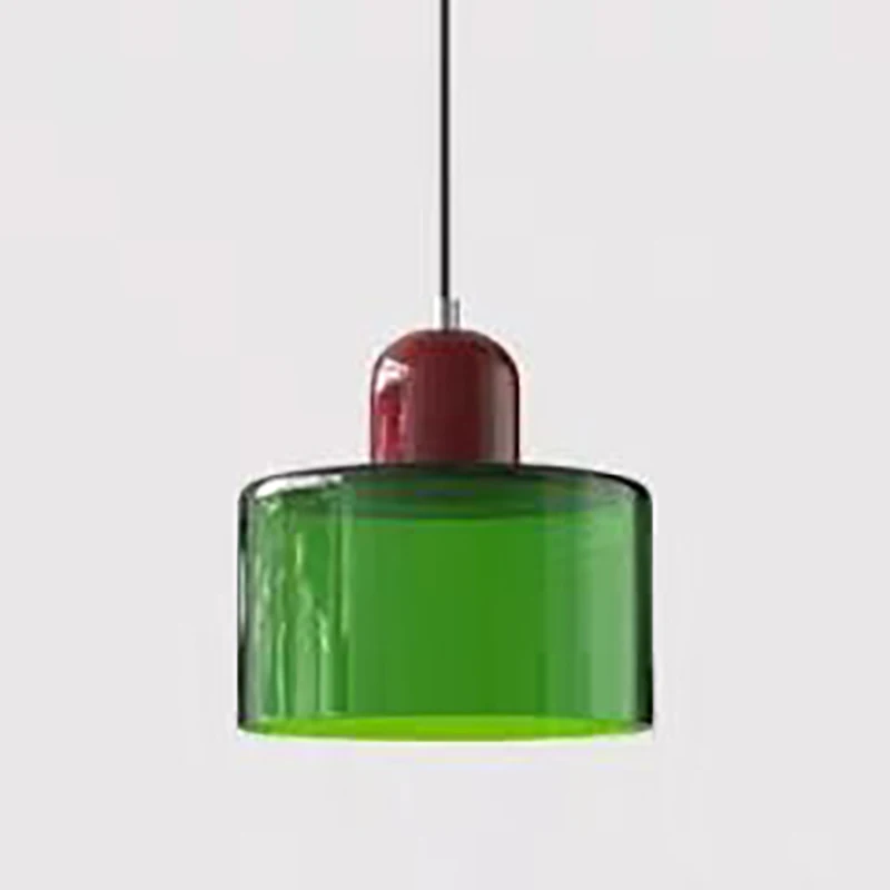 Nordic Modern Glass Bedroom Bedside Long Line Small Chandelier Restaurant Bar Chandelier Simple Lighting Atmosphere Lamp E27